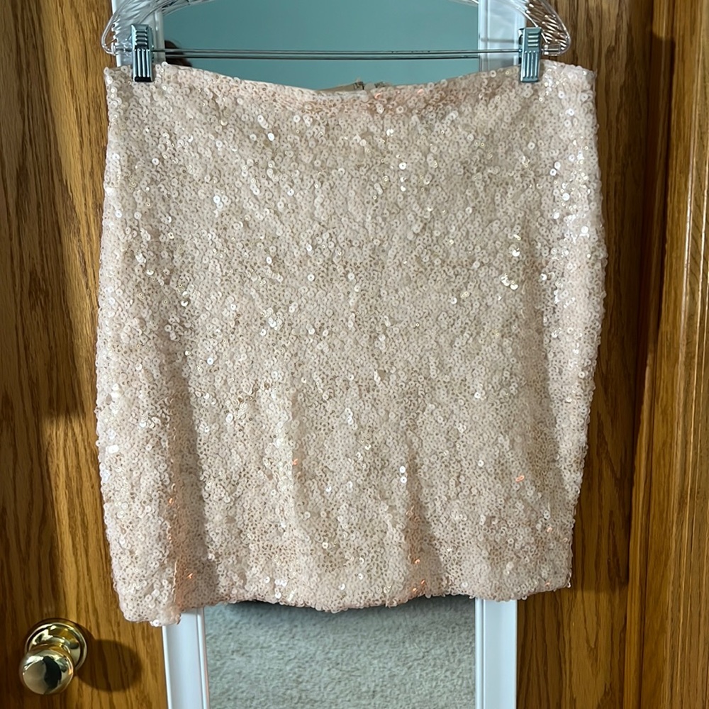 ASOS Baby Pink Sequin Skirt